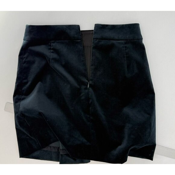 J.Crew Black Velvet Mini Skirt Size 2 Lined Front Pleat Preppy Event Classic - Picture 6 of 11